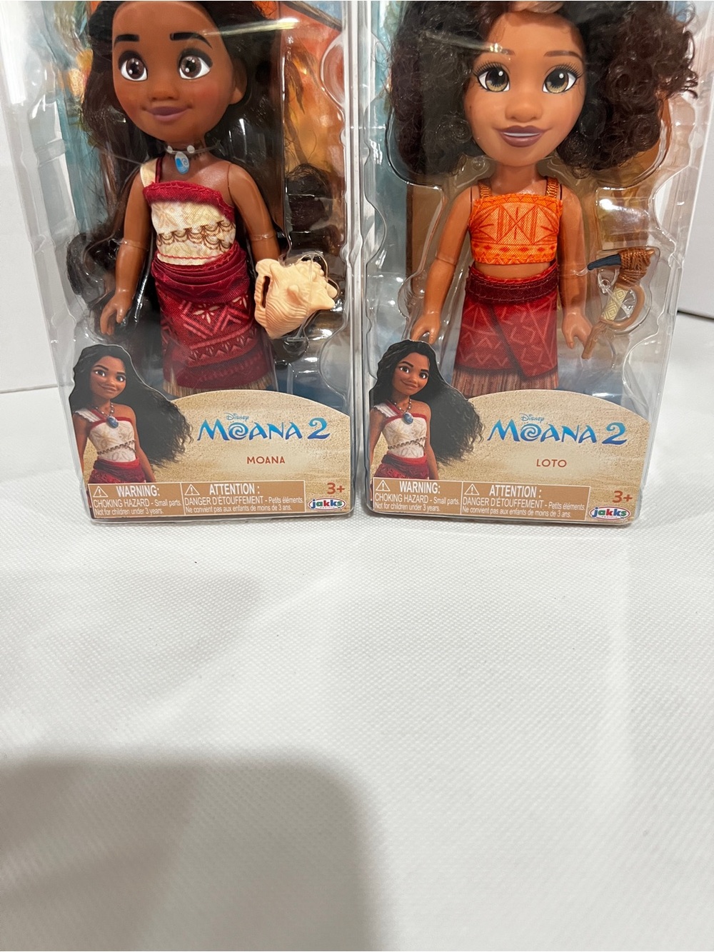 Disney Moana 2 Lot of Two Petite Dolls 6" Moana And Loto Ages 3+ Kids